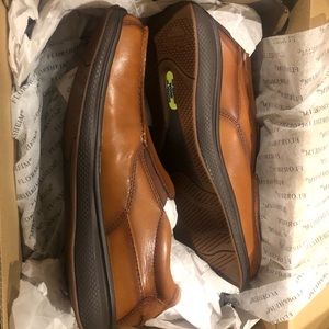 NWT florsheim bayside steel toe cognac